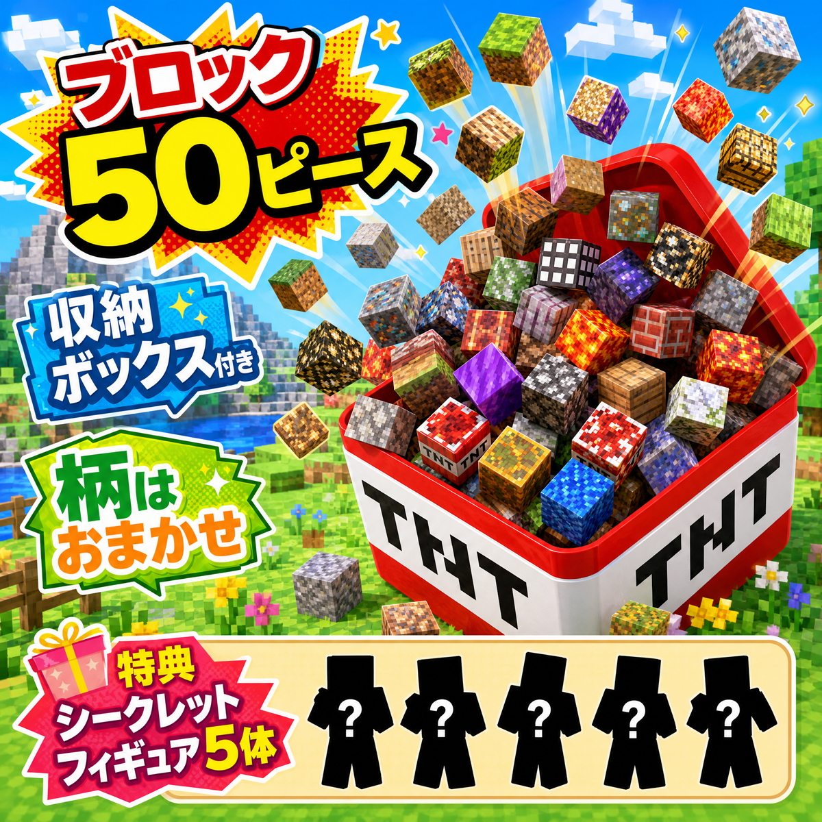 クラフトマグキューブ｜ワールドマップ風マグネットブロック