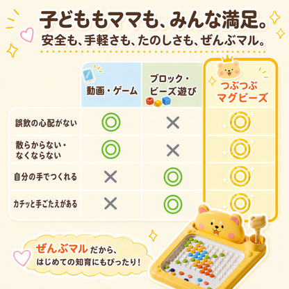 つぶつぶマグビーズ｜ペンで並べるお絵かきボード