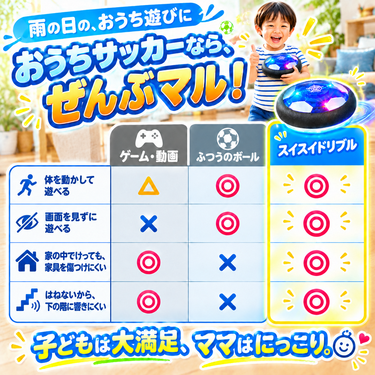 スイスイドリブル｜おうちホバーサッカー