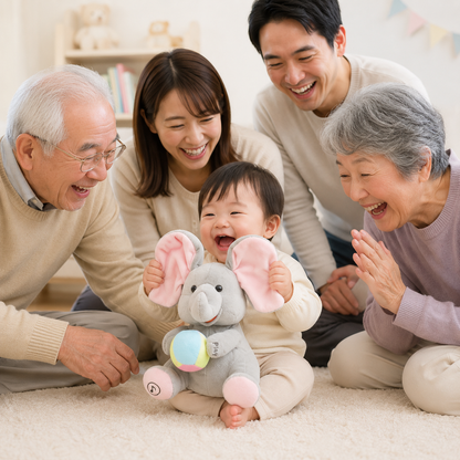 お耳パタパタいないいないばぁゾウさん｜歌うぬいぐるみ
